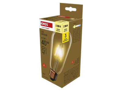EMOS LED Edison 4,5W (40W) Klar 2200K 