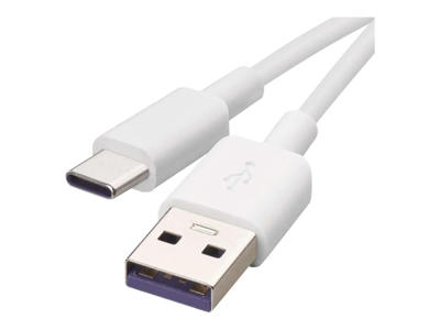 USB-A 2.0 til USB-C kabel Hvid 1,5M