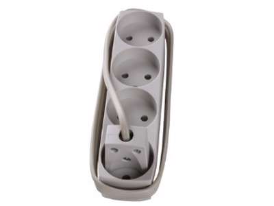 4-Stikdåse Grå U/J 1,5 Meter