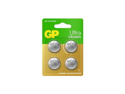 GP Lithium CR2450 Batteri | 4-Pak
