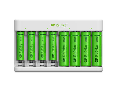 GP Recyko Econ oplader E821 (USB) med 8-rum