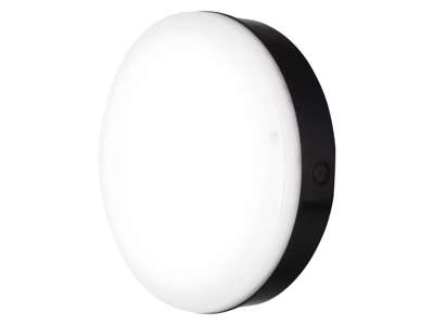 Plafond Sort IP65 10W 830 Ø250 m/Sensor