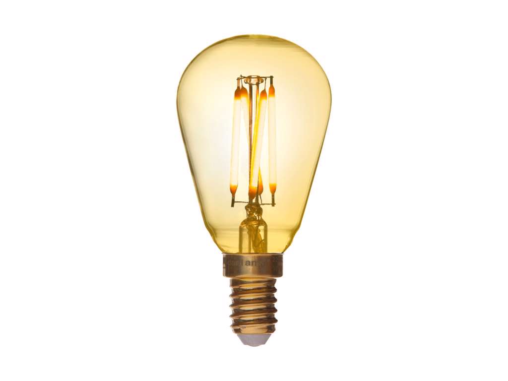 Danlamp Mini Edison LED Krone Gold 1,5W (15W) 2000K E14 | Dæmpbar