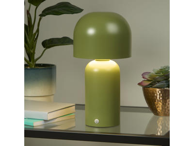 Mushroom Bordlampe | Olivengrøn | Trådløs & Genopladelig