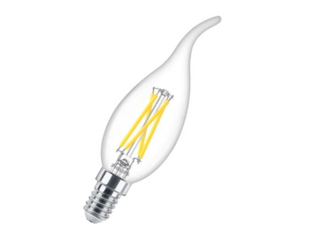 Philips MASTER LED Kerte m. bøjet top 4W (25W) E14 | Dæmpbar