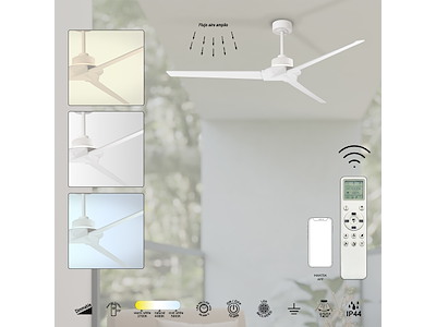 Mantra Brisa Mini Loftventilator med LED-Lys Hvid