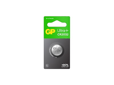 GP Ultra+ Lithium CR2032 Batteri | 1-Pak