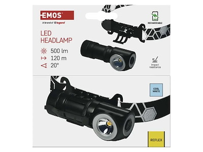EMOS Pandelygte/Lommelygte 3 i 1 500 lm USB-C