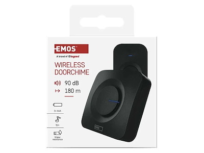 EMOS Trådløs Dørklokke Sort