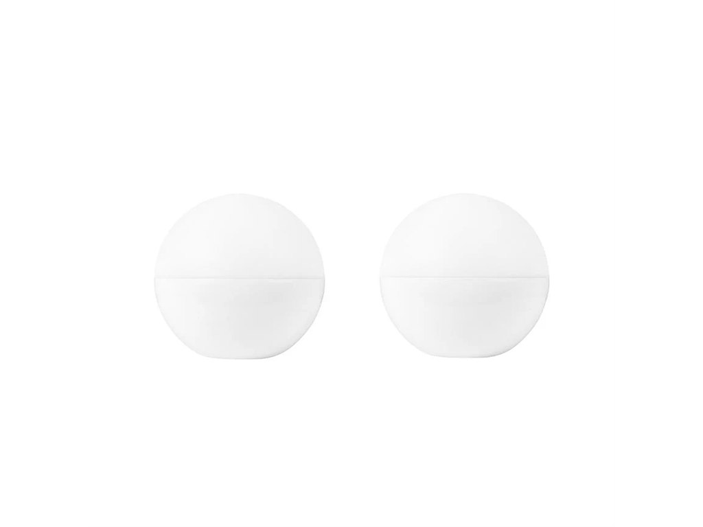 Dyberg Larsen Alba LED Bordlampe Ø11xH11cm Shiny Hvid | 2-Pak