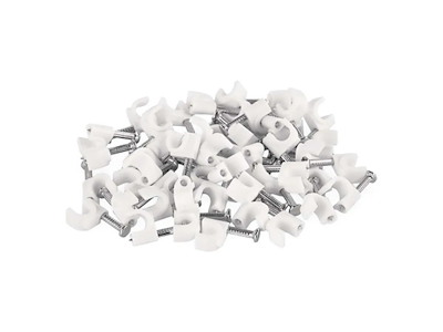 EMOS Kabelclips 6 mm | Hvid | 50-Pak
