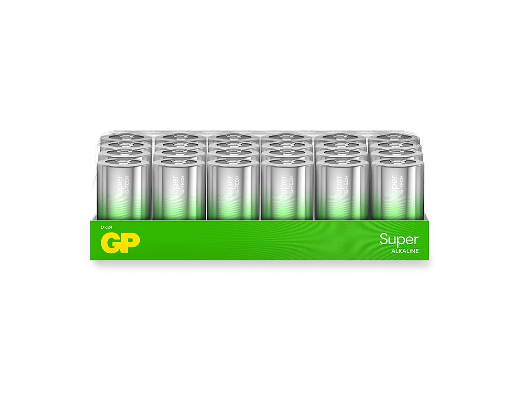 GP Super Alkaline D Batteri | 24-Pak