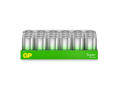 GP Super Alkaline D Batteri | 24-Pak
