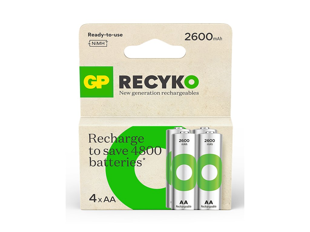 GP ReCyko AA Batteri | 4-pak