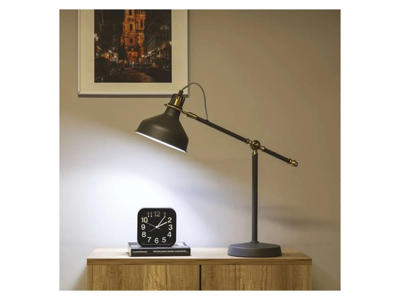 Bordlampe Retro Grå Metal E27