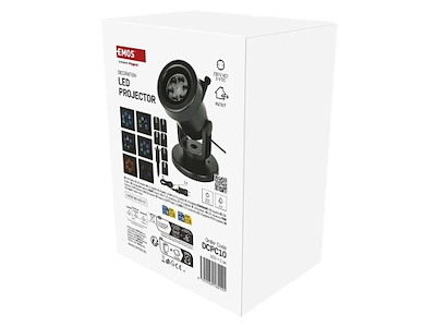 EMOS LED Dekorationsprojektor 6 Motiver Multicolor IP44 med Timer
