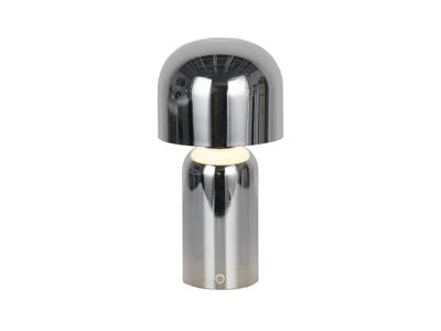 Mushroom Bordlampe | Chrome | Trådløs & Genopladelig