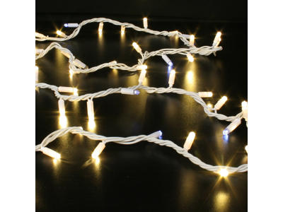 Festilight Blinkende LED Guirlande IP66 10M i varm hvid - Hvidt kabel