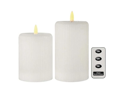 EMOS LED Bloklys Hvid 3-PAK m/Fjernbetjening