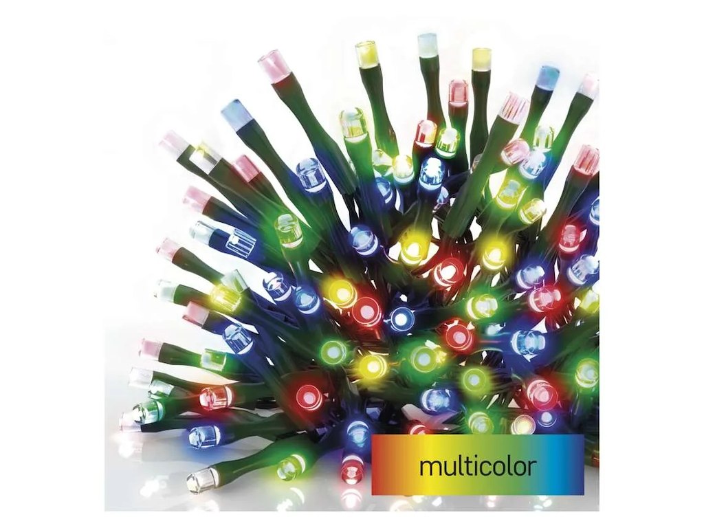 EMOS LED Lyskæde Multicolor 8M m/timer