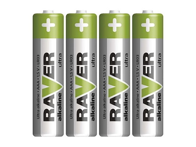 RAVER Ultra Alkaline AAA Batterier LR03 1,5V | 4-Pak