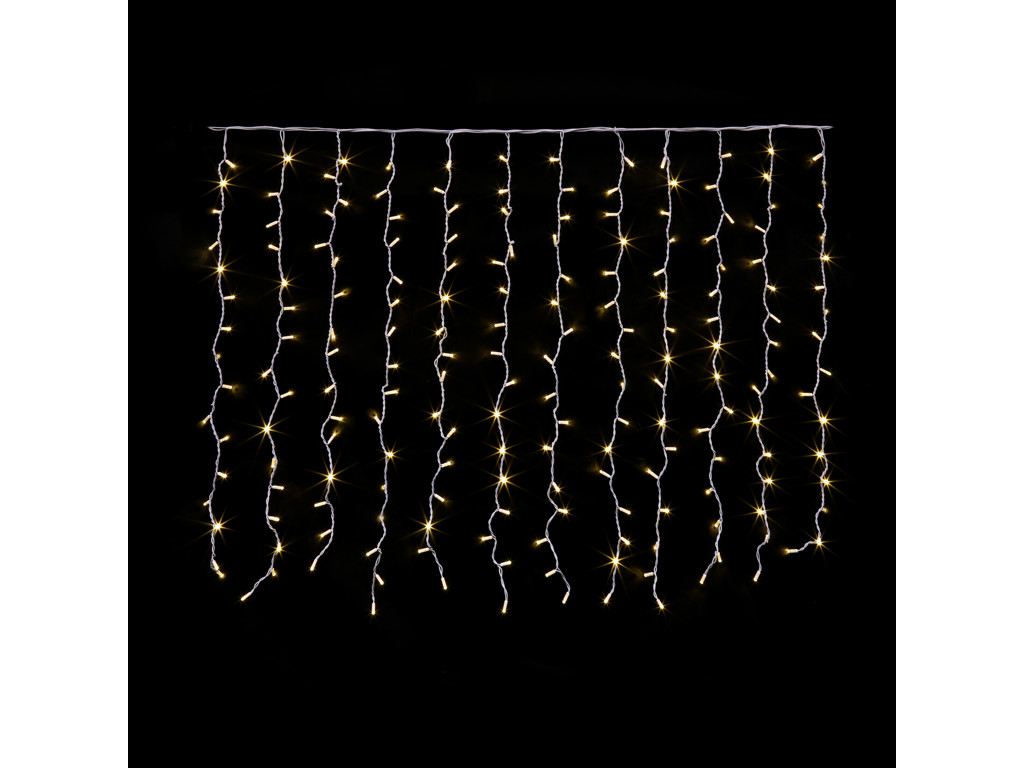 Festilight Blinkende LED Gardiner 2m - Sort kabel - Varmt Lys