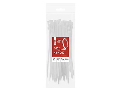 EMOS Kabelstrips 200×4,8 mm | Hvid | 100 stk