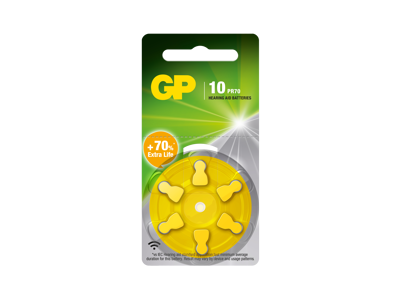 GP Høreapparatbatteri ZA10/PR70 | 6-Pak