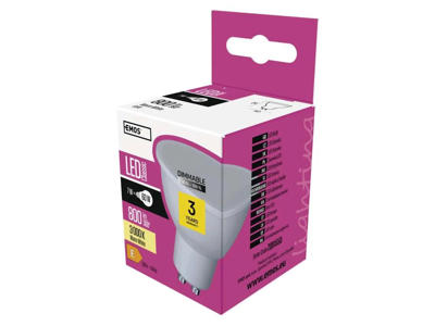 EMOS LED Spot 7W (60W) 3000K GU10 | Dæmpbar