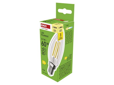 EMOS LED Kerte 6W (60W) 2700K E14