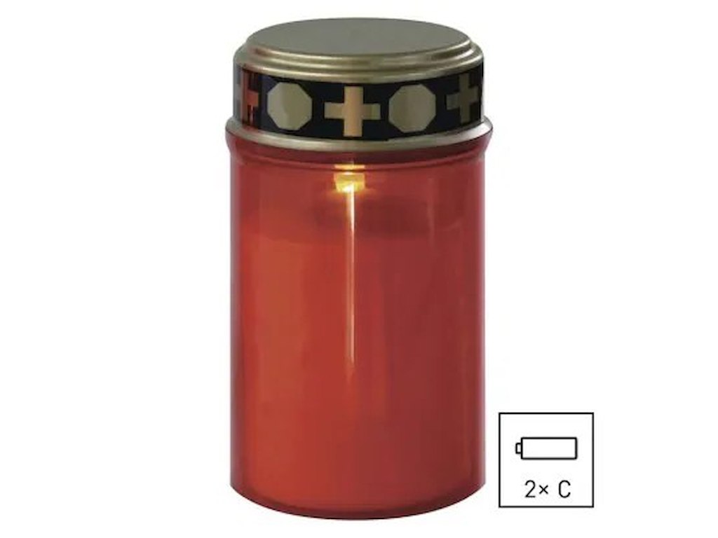 EMOS LED gravlys Rød m/sensor