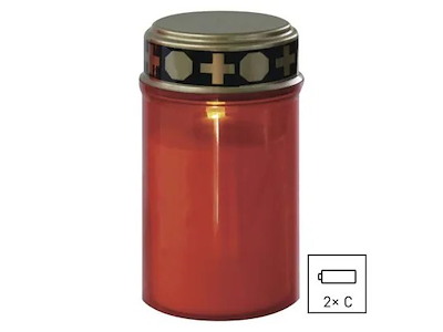 EMOS LED gravlys Rød m/sensor