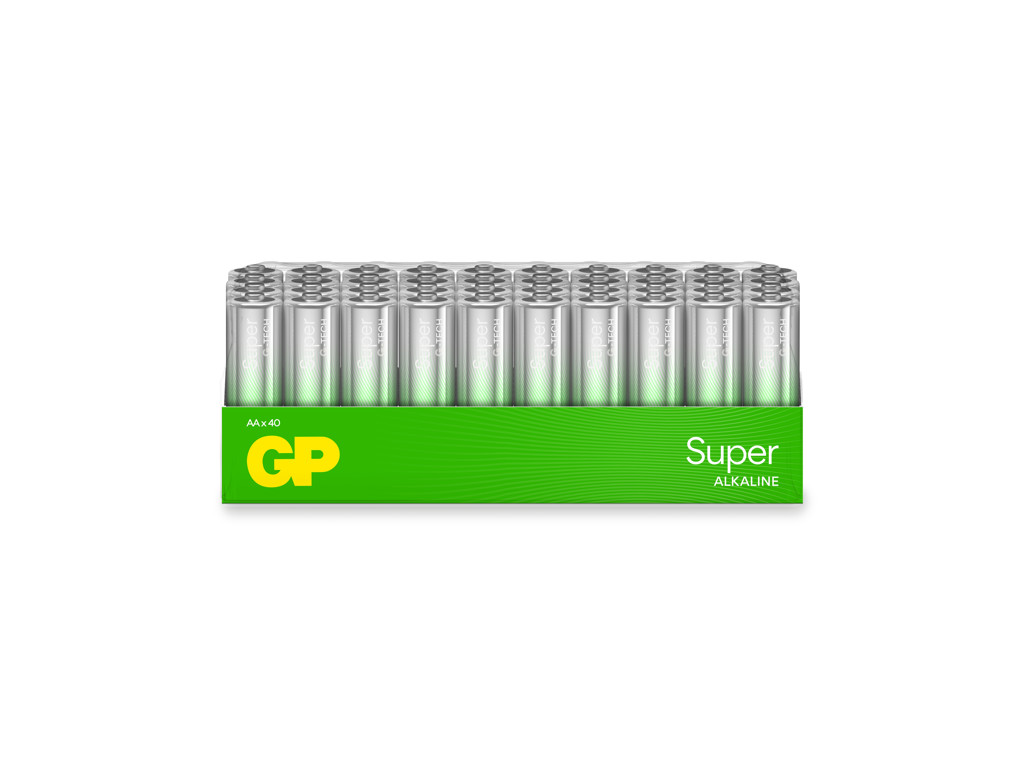 GP Super Alkaline AA Batteri | 40-Pak