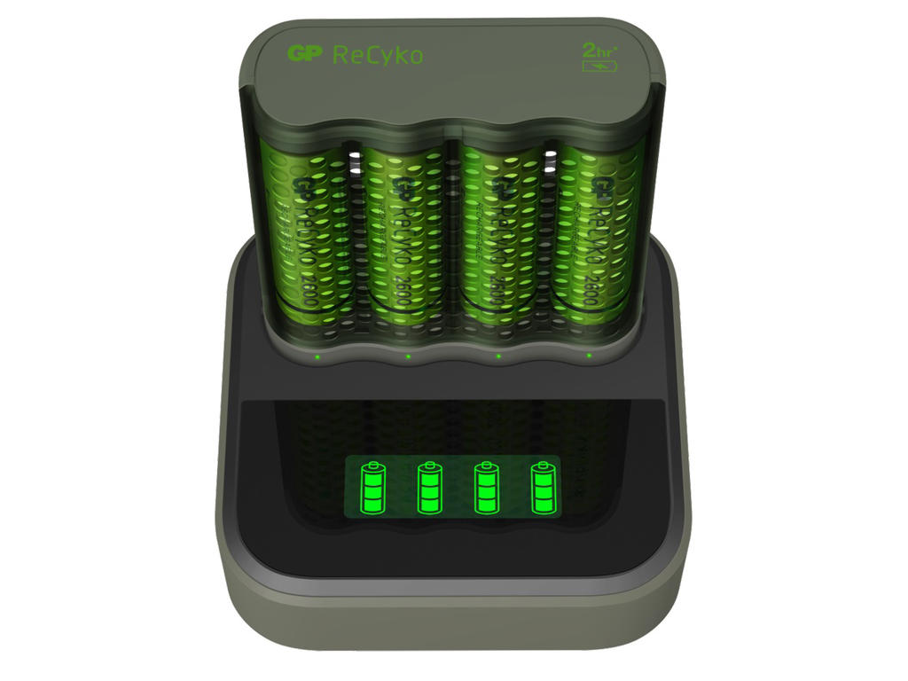 GP ReCyko Speed-oplader M451 (USB) med ladestation D451