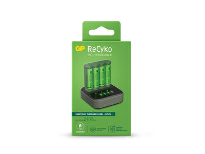 GP ReCyko Everyday-oplader B421 (USB) med ladestation D451