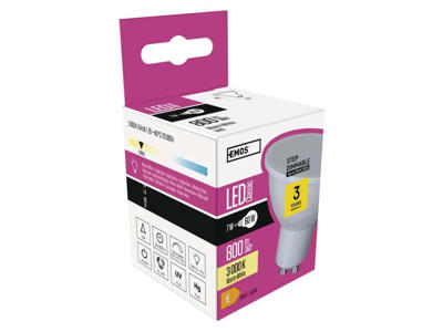 EMOS LED Spot 7W (60W) 3000K GU10 | 3-Trins Dæmpbar
