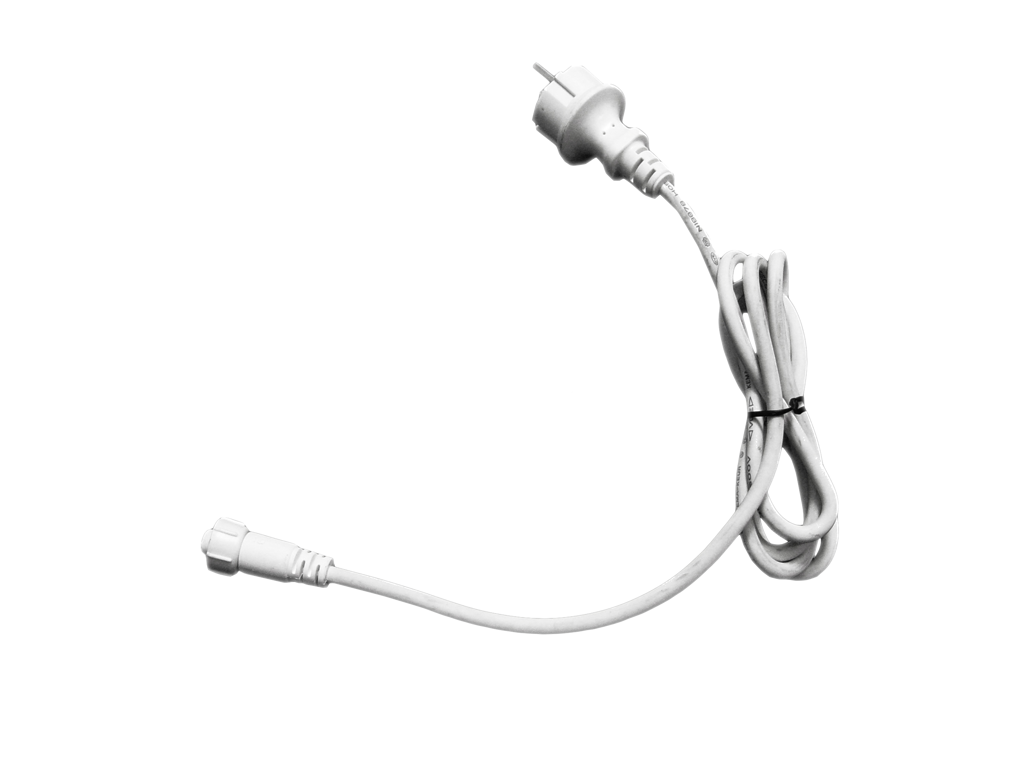 Tilslutningsledning 1,5M - Hvid 230V IP44