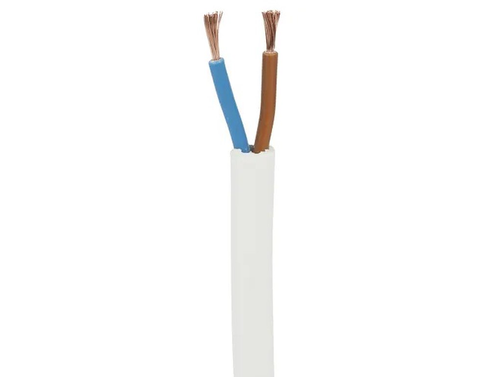 Flad tilledning PKLF H03VVH2-F  – 2x0,75 mm² – Grå | 100 Meter