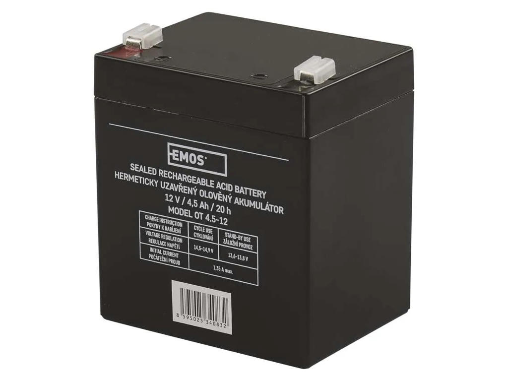 EMOS Blybatteri AGM | 12V | 4,5Ah