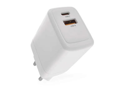Universal USB GaN Oplader PD 45W 2-porte USB-A & USB-C