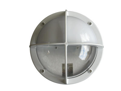 Skotlampe Grå E27 Halvskærm IP44