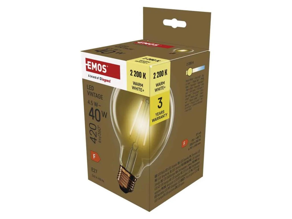 EMOS LED Globe 4,5W (40W) 2200K