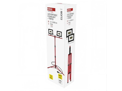 EMOS Lighting ELION LED Arbejdslampe med Stativ 2 x 30W 4000K
