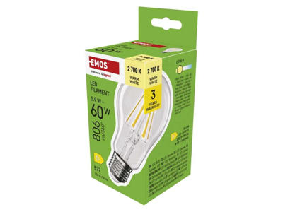 EMOS LED Pære 5,9W (60W) 2700K E27