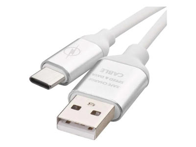EMOS USB-A 2.0 til USB-C kabel Hvid 1M