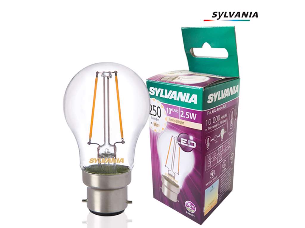 Sylvania LED Krone Filament 2W Toledo Klar (25W)