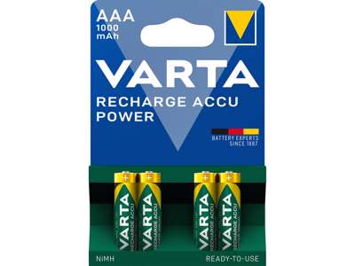 Varta Recharge Power AAA Batterier | 4-Pak