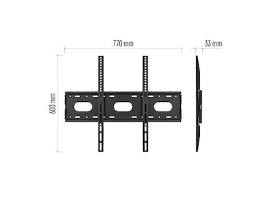 EMOS fast TV-vægbeslag 42–100″ – VESA 700 × 600 – 100 kg
