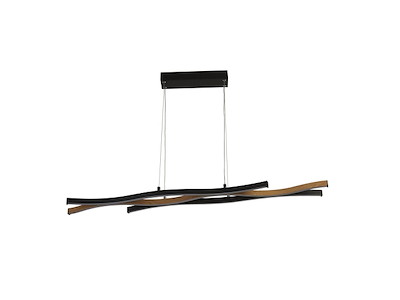 Searchlight Pendel Bloom Sort & Træ