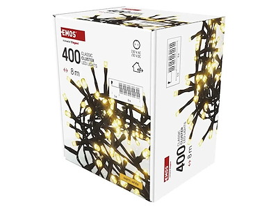 EMOS Classic Cluster LED Lyskæde 8 m Varm Hvid med Timer